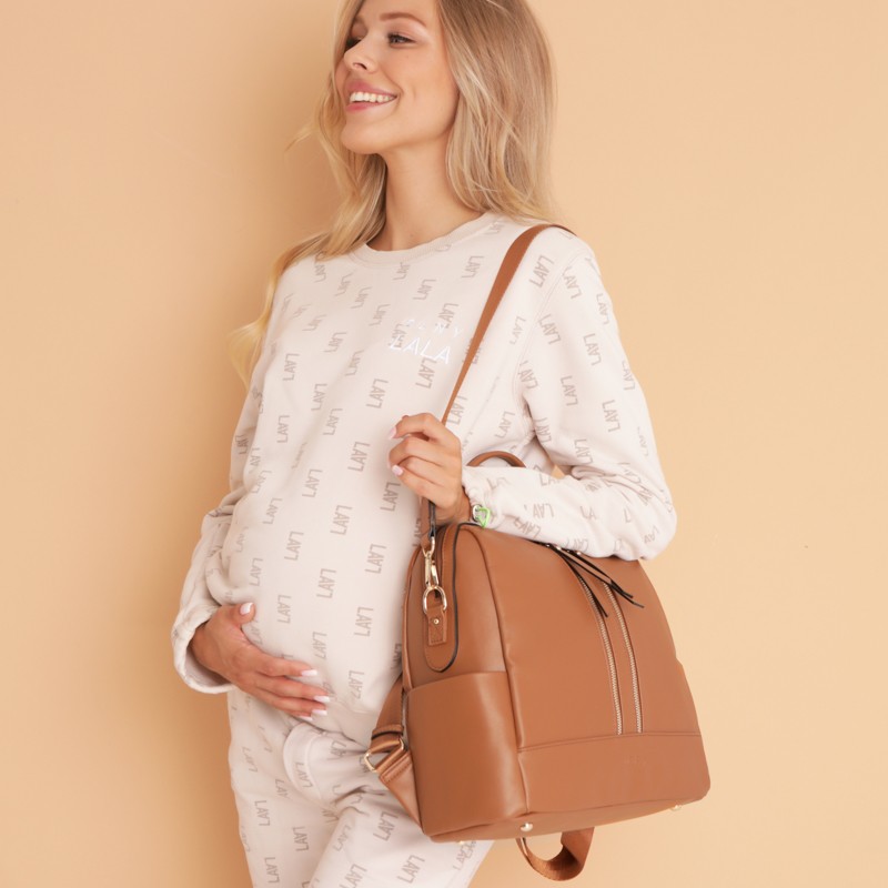 joissy-mini-torba-plecak-do-wozka-dla-mamy-camel-kamelowy-na-modelce-2