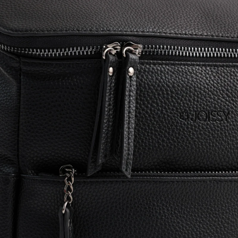 joissy-roomy-plecak-do-wózka-dla-mamy-i-taty-black-gun-metal-czarny-detal-zamki.jpg