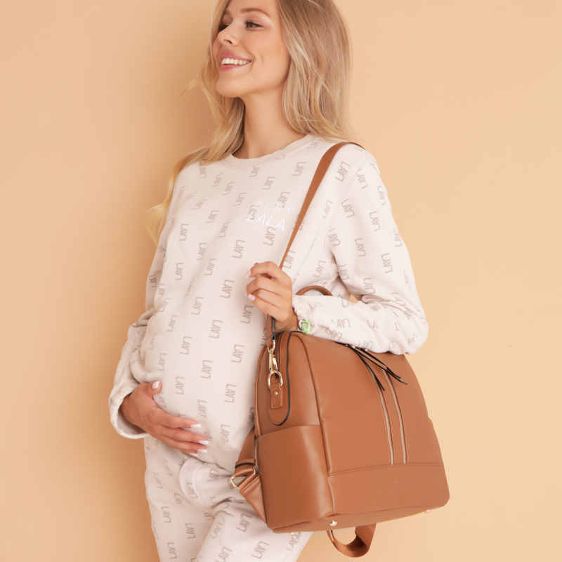 joissy-mini-torba-plecak-do-wozka-dla-mamy-camel-kamelowy-na-modelce-2