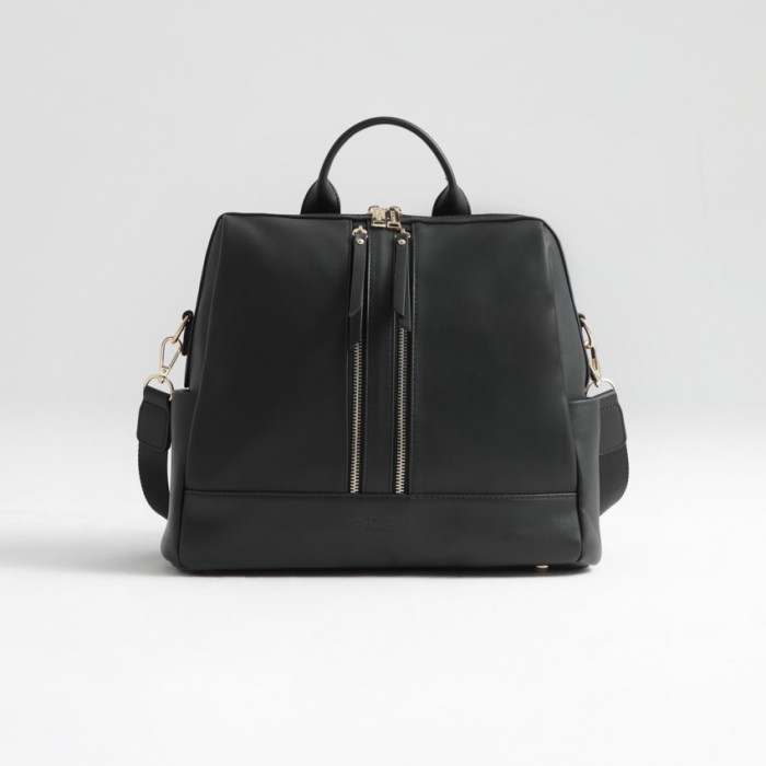 joissy-mini-torba-plecak-do-wozka-dla-mamy-black-czarny-przod