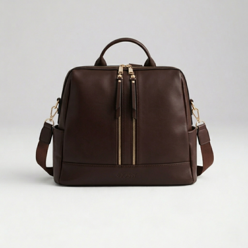 Plecak i torba dla mamy 2w1 JOISSY MINI dark chocolate 2.0 